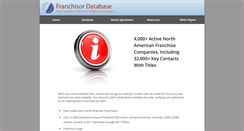 Desktop Screenshot of franchisordatabase.com